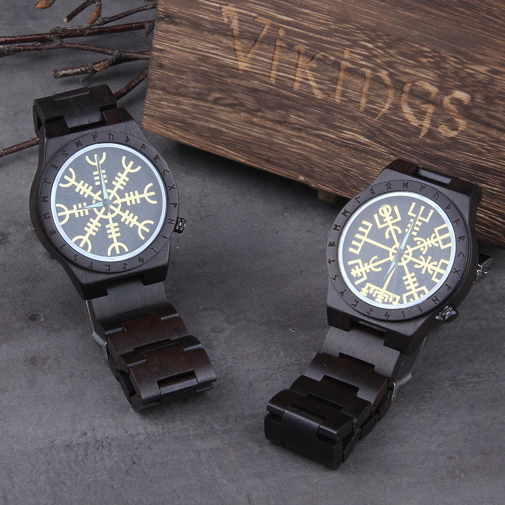 Jewelry Clasp Watches - Handgemachte Holz Uhren Mann Frauen Runic