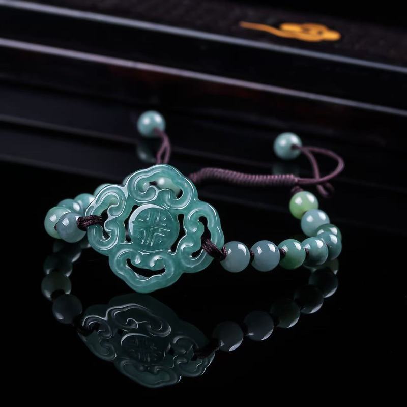 Jewelry & Watches Company - Natürliches Jadeit-Armband der Klasse A, originelles