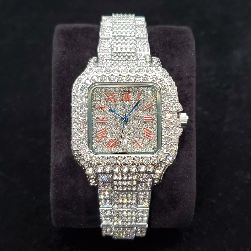 Jewelry Clasp Watches - Luxuriöse Diamantuhren für Damen, modische silberne,