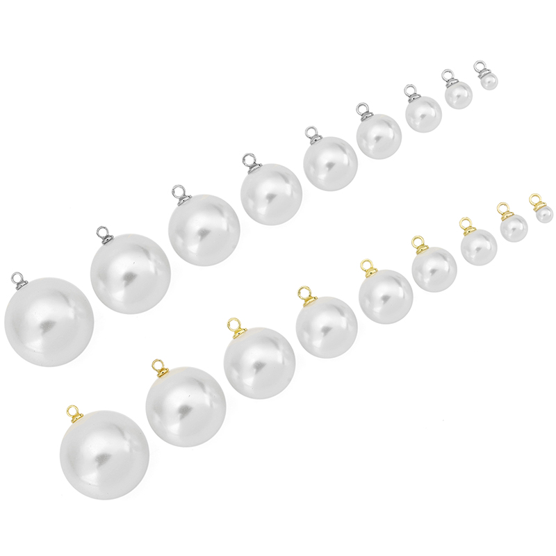 Pearl Stud Earrings - 20 Stück Imitationsperlen-Ohrringanhänger, Perlen 6 8