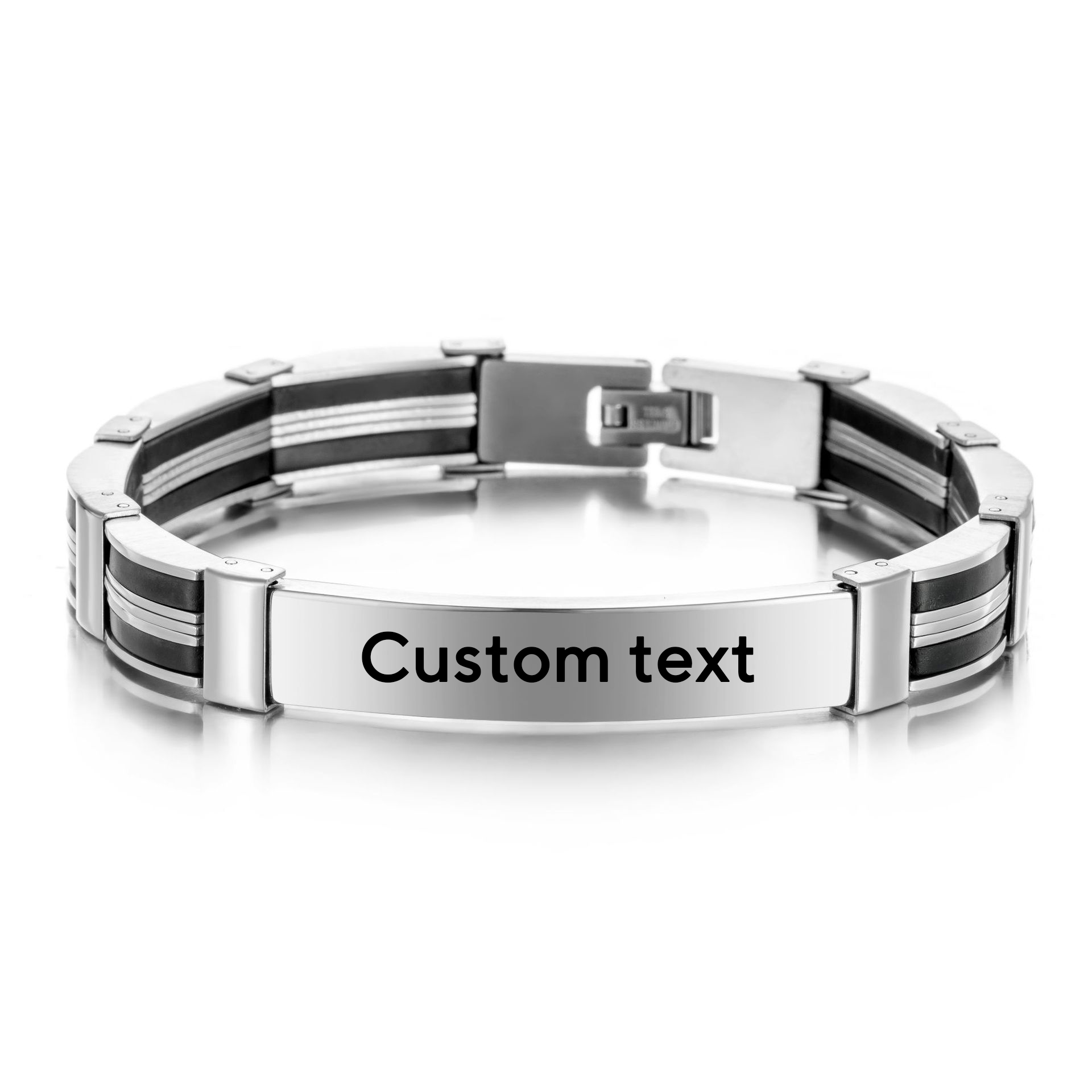 Jewelry Clasp Watches - Punk-Armband mit individuellem Text und Namen