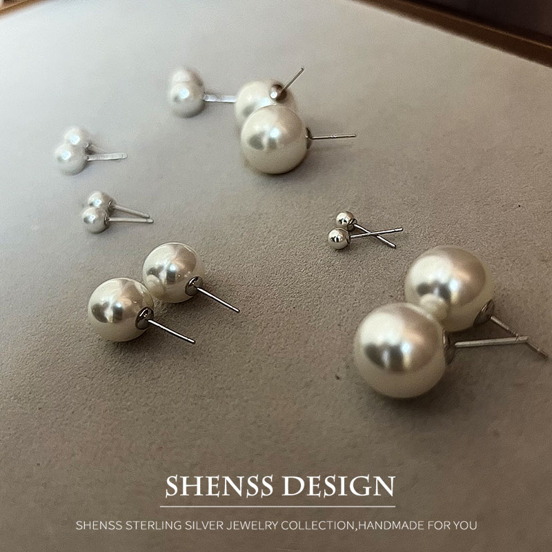 Pearl Stud Earrings - Nachahmung Perle Ohrstecker Hochzeit Ohrringe 4mm-16mm