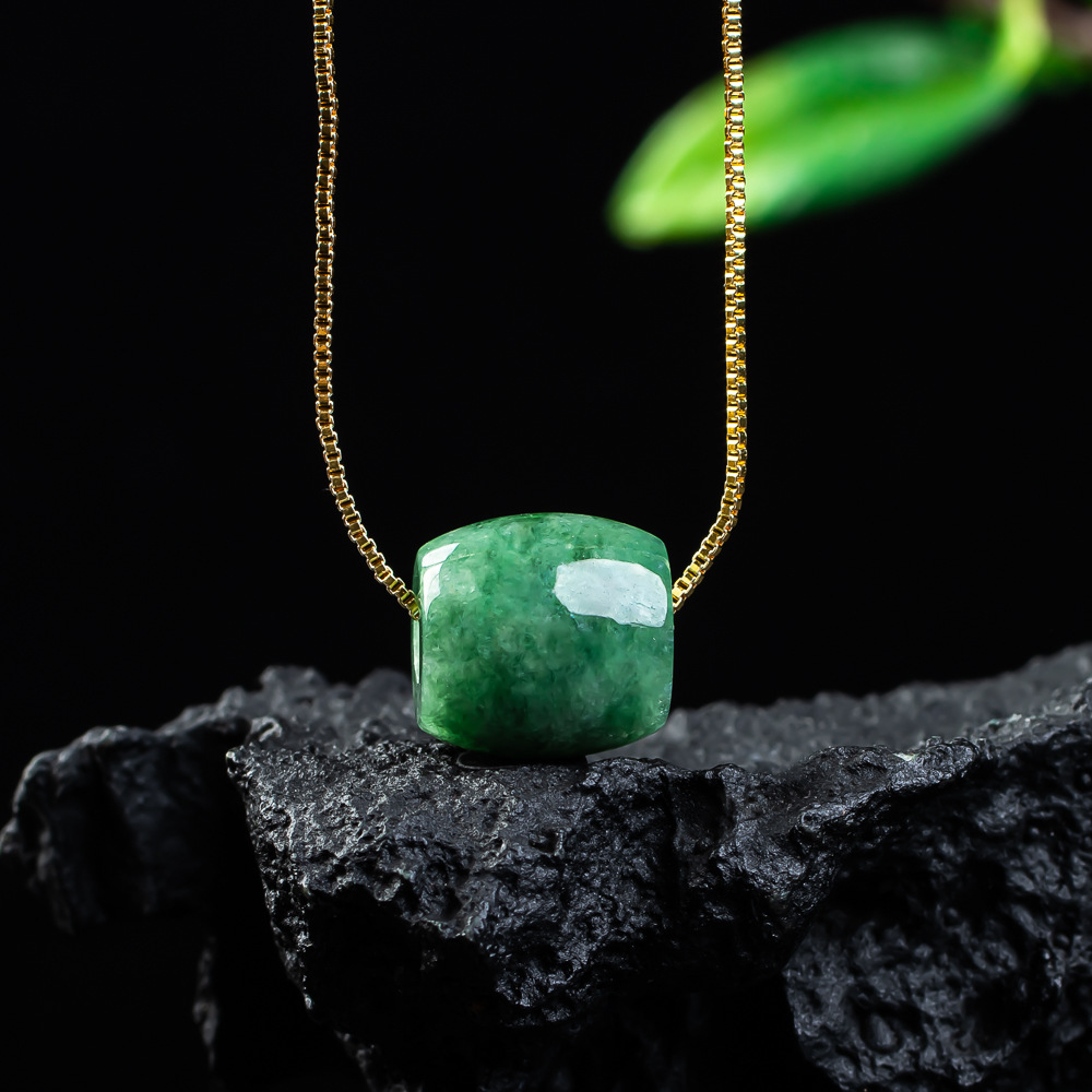 Necklace Pendant - Natürliche echte Jade Perlen Anhänger Myanmar
