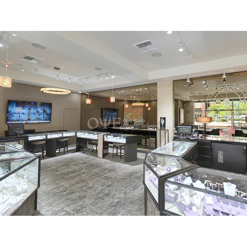 Shop Jewelry & Watches Near Me - Maßgefertigte Schmuck-Glasvitrine für Einzelhandelsgeschäfte, Schmuck-Ausstellungstheke, moderner