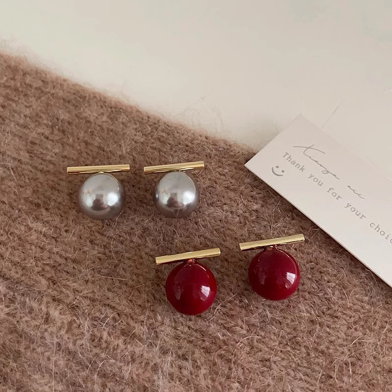 Pearl Stud Earrings - 925 Silber Nadel Koreanische Mode Perlenohrringe