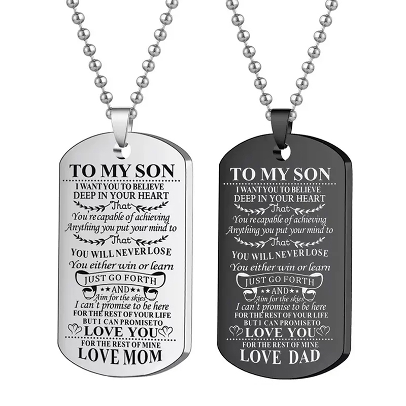 An meinen Sohn inspirierende H – Mens Dog Tag Necklace Bewertung und Preis