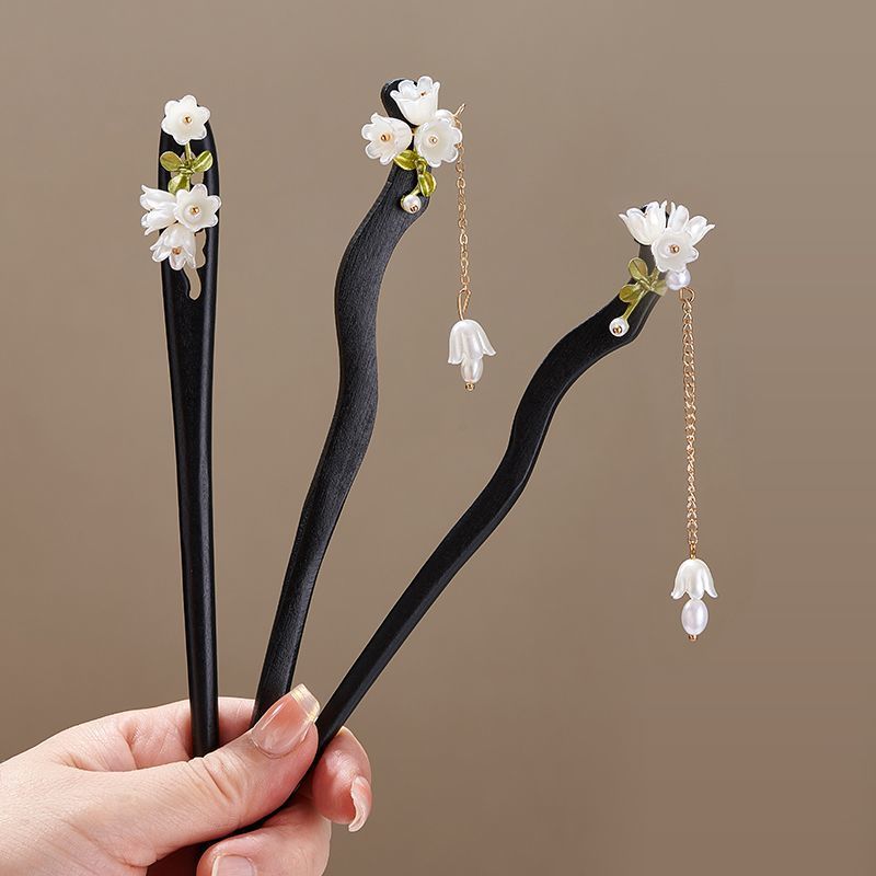Holzblumen-Haarnadel im Vintag – Shop Jewelry & Watches Near Me Bewertung und Preis
