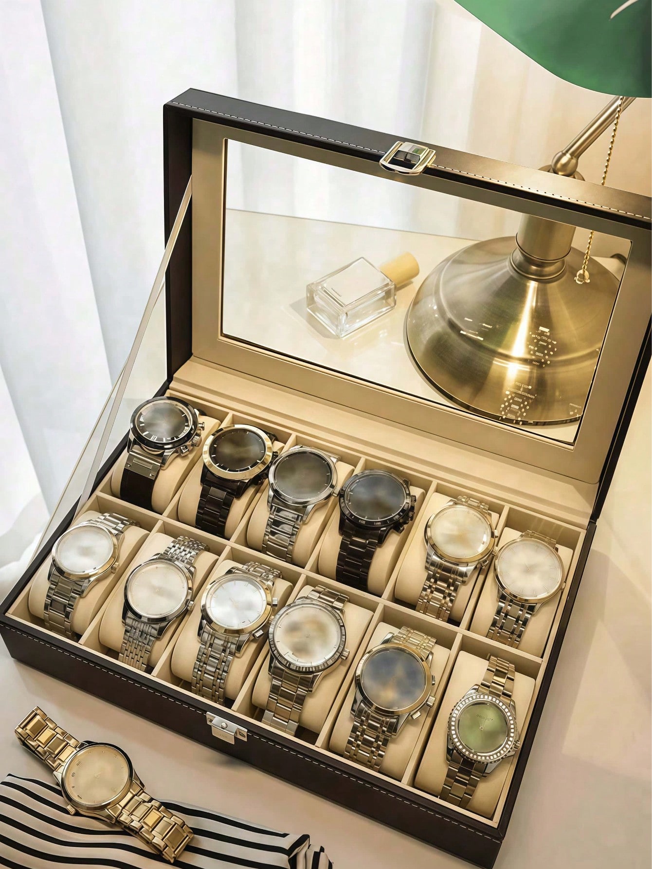 Leder-Uhrenbox mit Schloss, Gr – Jewelry Box With Watches Bewertung und Preis
