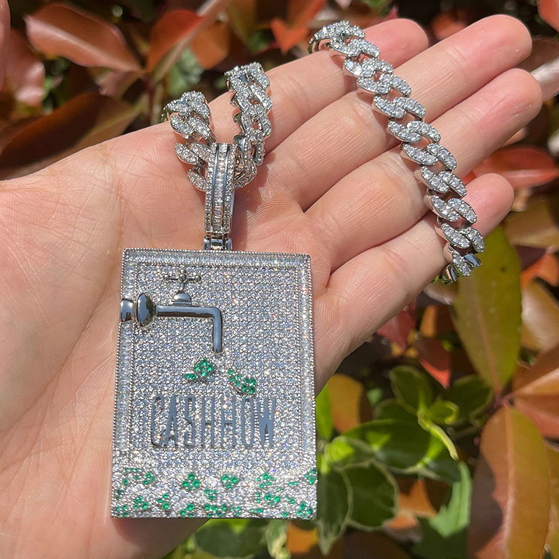 Hip Hop 3A+ CZ Stein gepflaste – Mens Dog Tag Necklace Bewertung und Preis