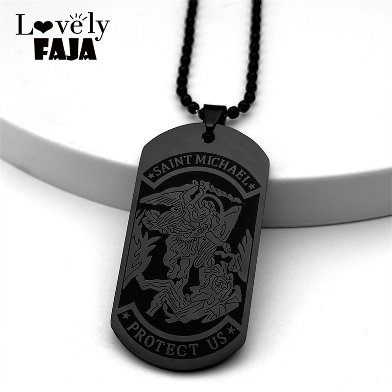 Saint Michael schützen uns Erz – Mens Dog Tag Necklace Bewertung und Preis