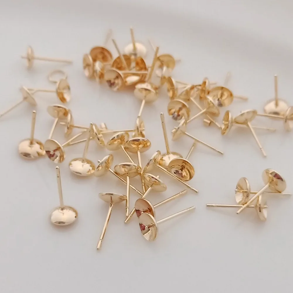 14K vergoldete Perlenzubehör,  – Pearl Stud Earrings Bewertung und Preis