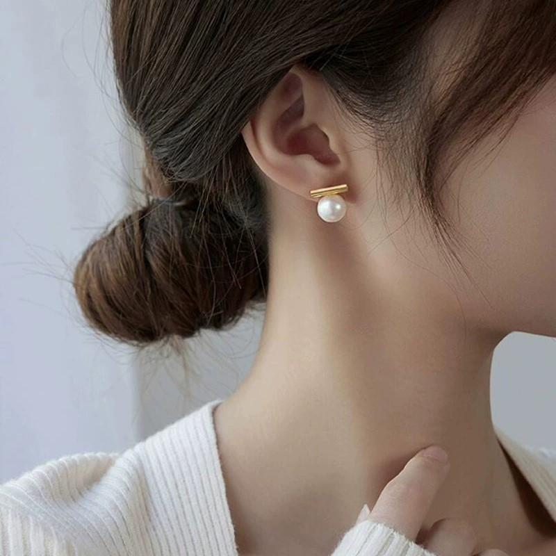 925 Silber Nadel Koreanische M – Pearl Stud Earrings Bewertung und Preis