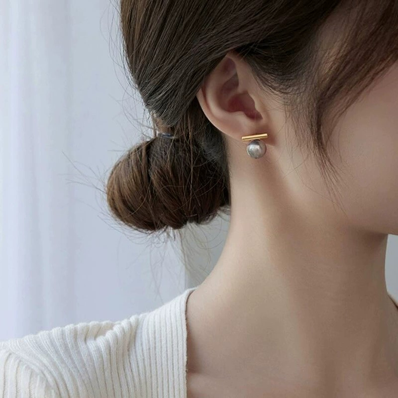 925 Silber Nadel Koreanische M – Pearl Stud Earrings Bewertung und Preis