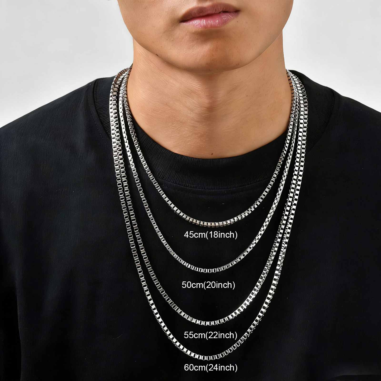 1/2/3MM Dünne Kettenhalskette  – Mens Dog Tag Necklace Bewertung und Preis