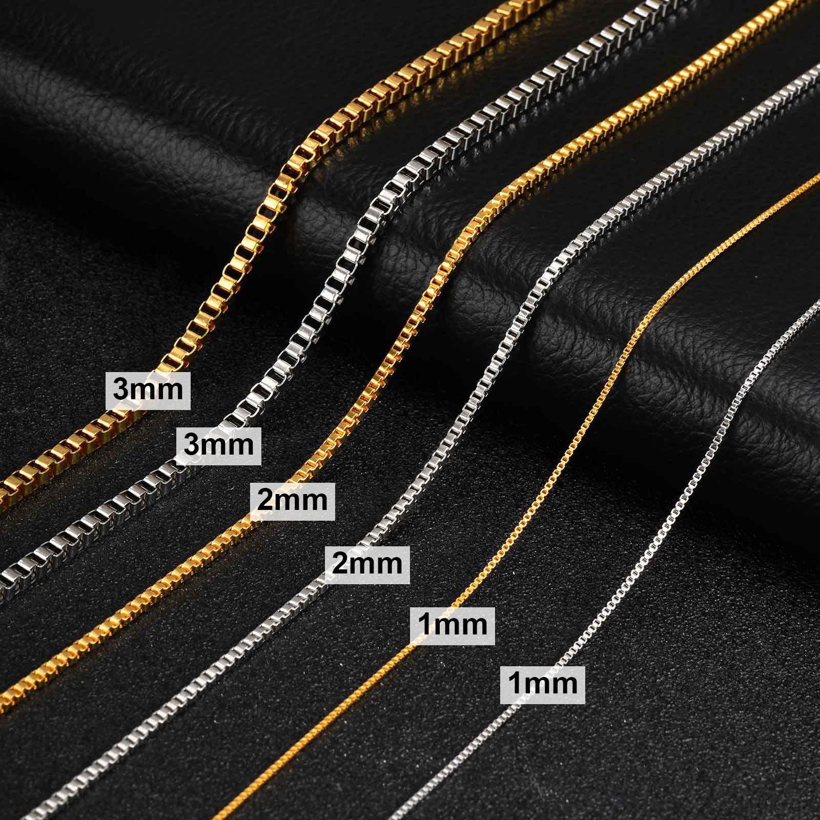 1/2/3MM Dünne Kettenhalskette  – Mens Dog Tag Necklace Bewertung und Preis