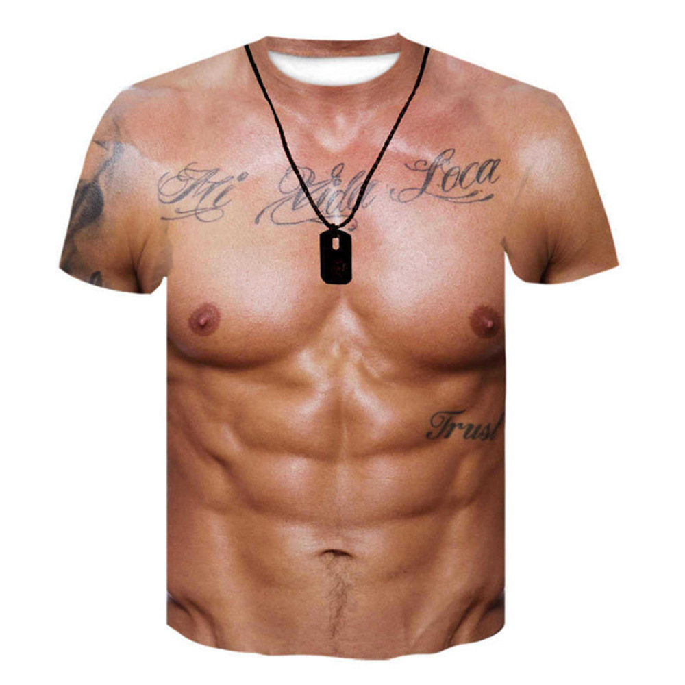 Herren Lustiges Fake-Muskel-AB – Mens Dog Tag Necklace Bewertung und Preis